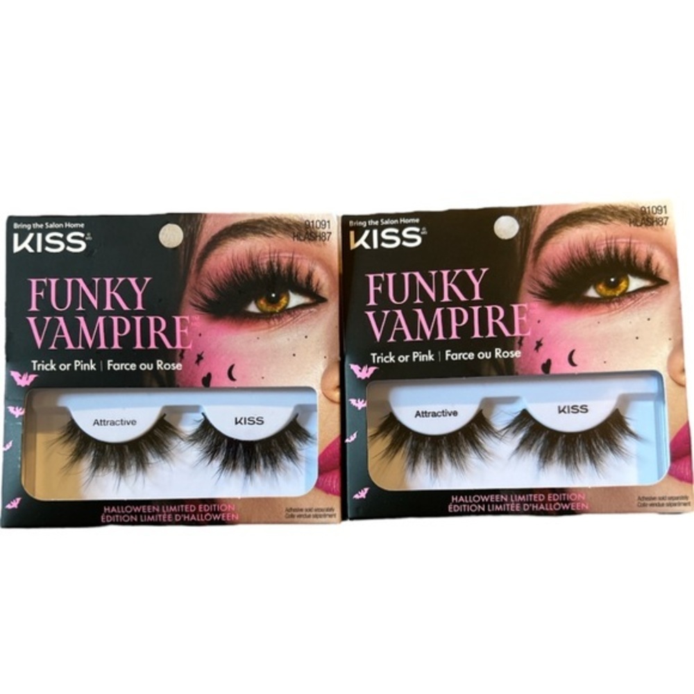 NWT KISS Halloween Limited Edition Funky Vampire False Eyelashes, Attractive